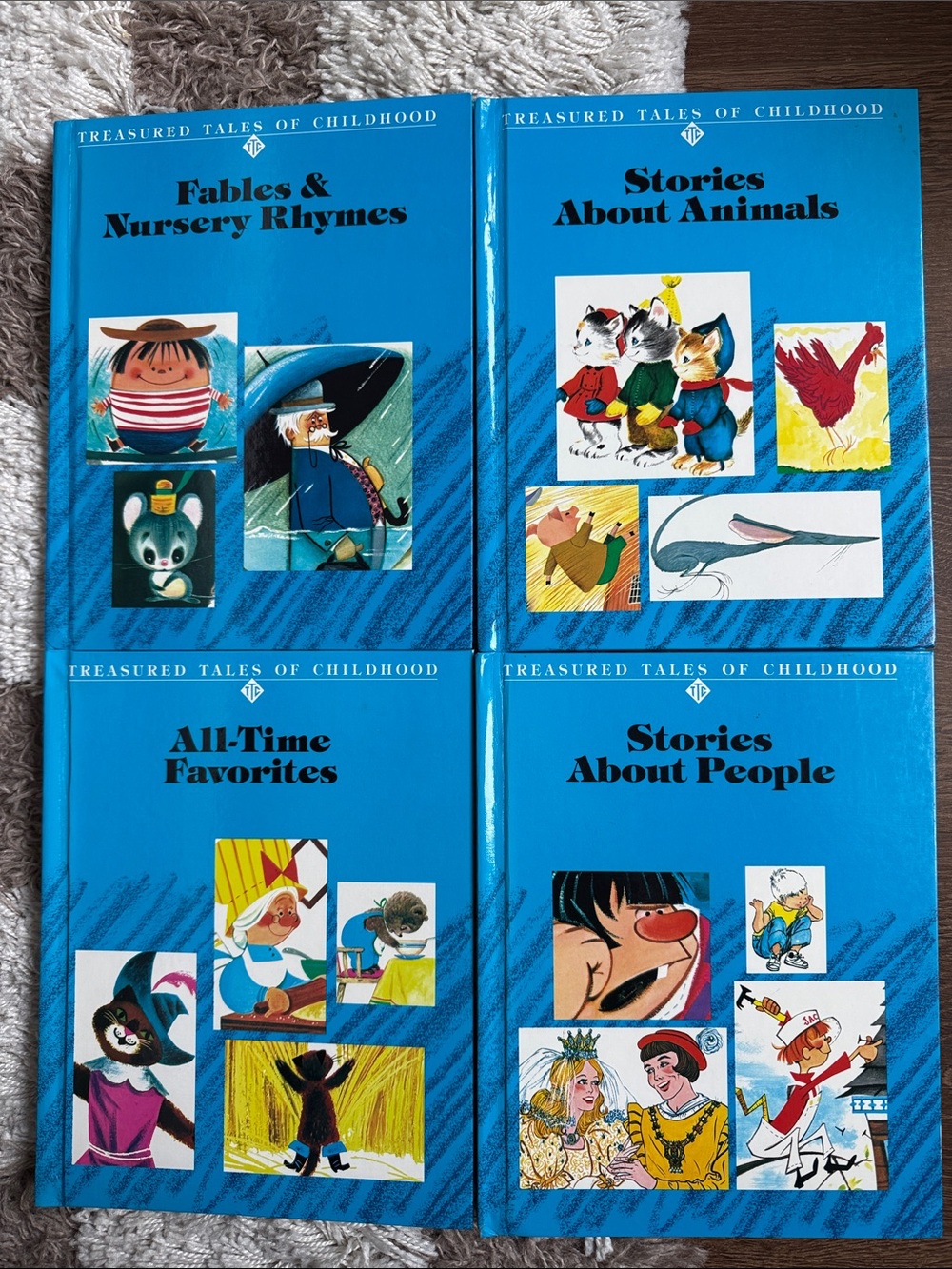 🩵 Treasured Tales of Childhood Blue Hardcover Book Set - Illustrated Classics